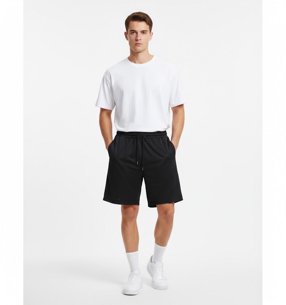 شلوارک مشکی ساده